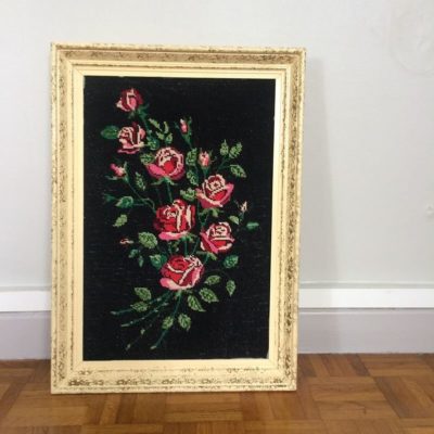 Tableau bouquet de roses vintage