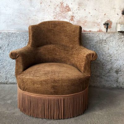 Ancien fauteuil crapaud