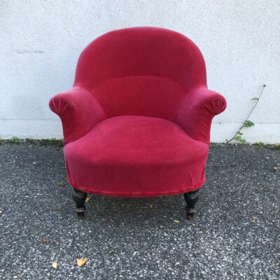 Fauteuil crapaud ancien