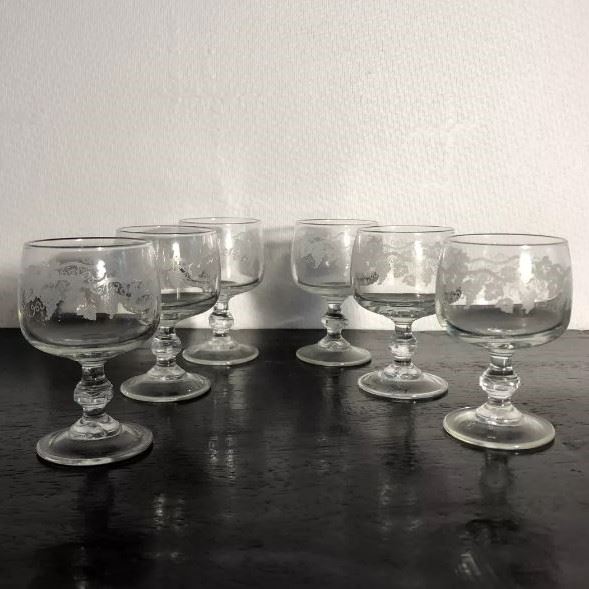 verres grappe de raison vintage