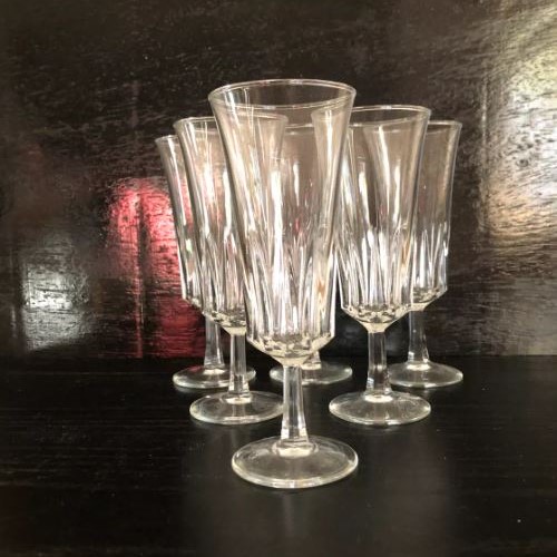 Verres à pied cristal d'Arques