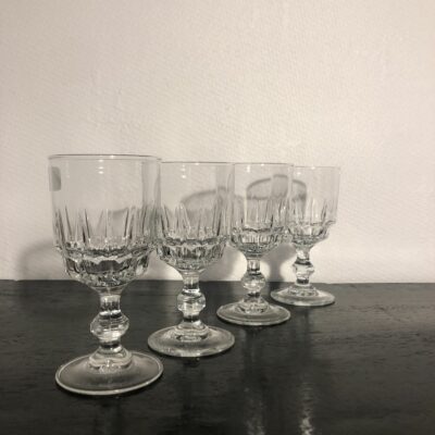 Verres vintage en cristal